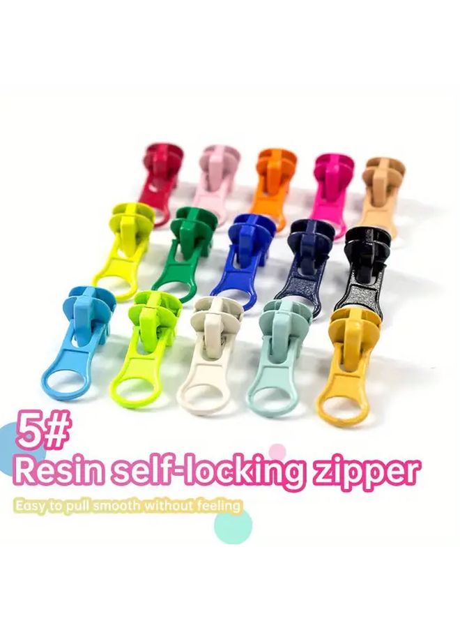 Babyblue 5pc Resin Zipper Pulls Self Locking Design For Clothing Jackets Bags DIY Sewing - Image 5